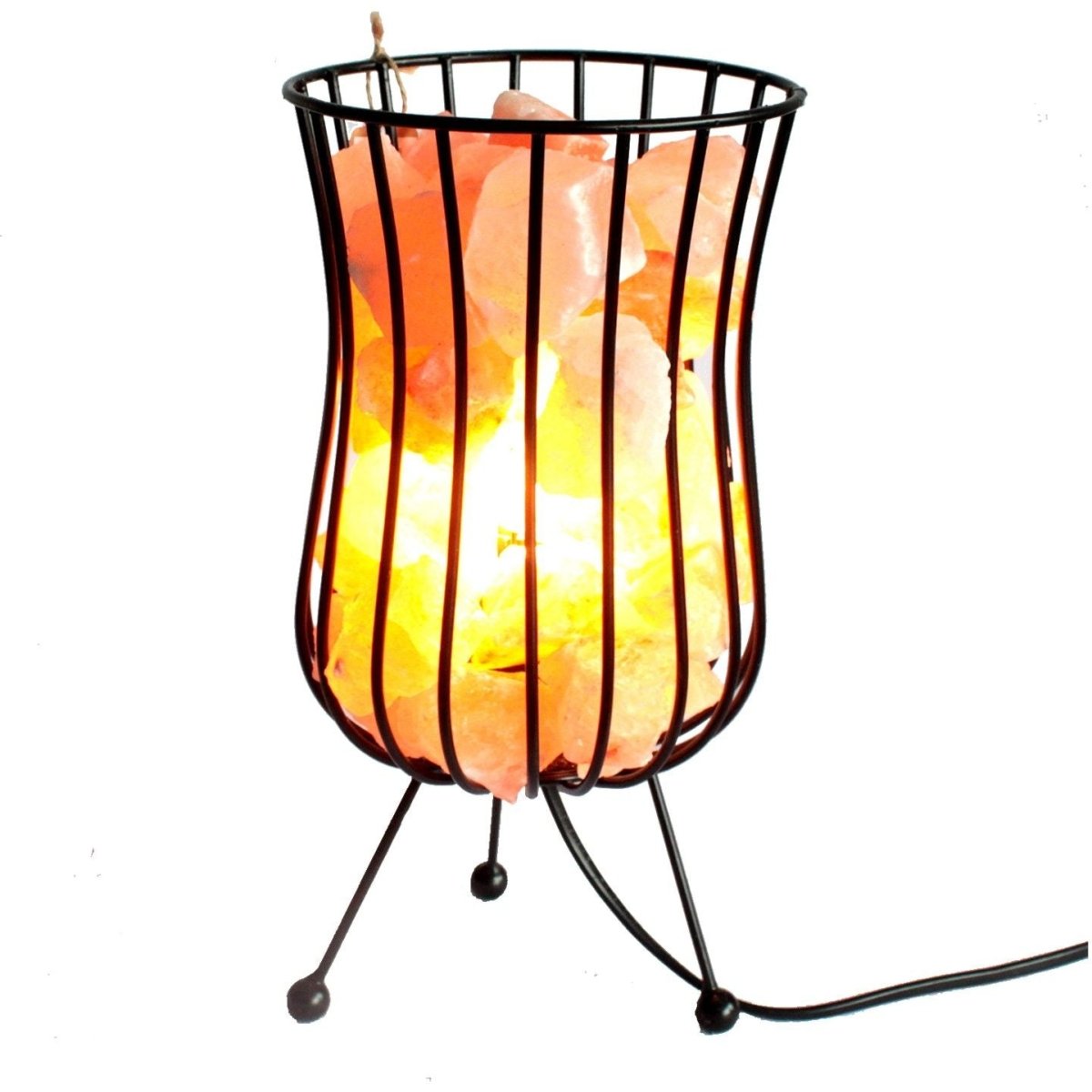 Tall Salt Rock Brazier, Pink Salt Chunks, Cable & BulbSalt Rock Brazier SetsHeart Notes