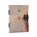 Leather "Moon Phases" Deckle - edge NotebookLeather Notebooks – Vintage Style JournalsHeart Notes
