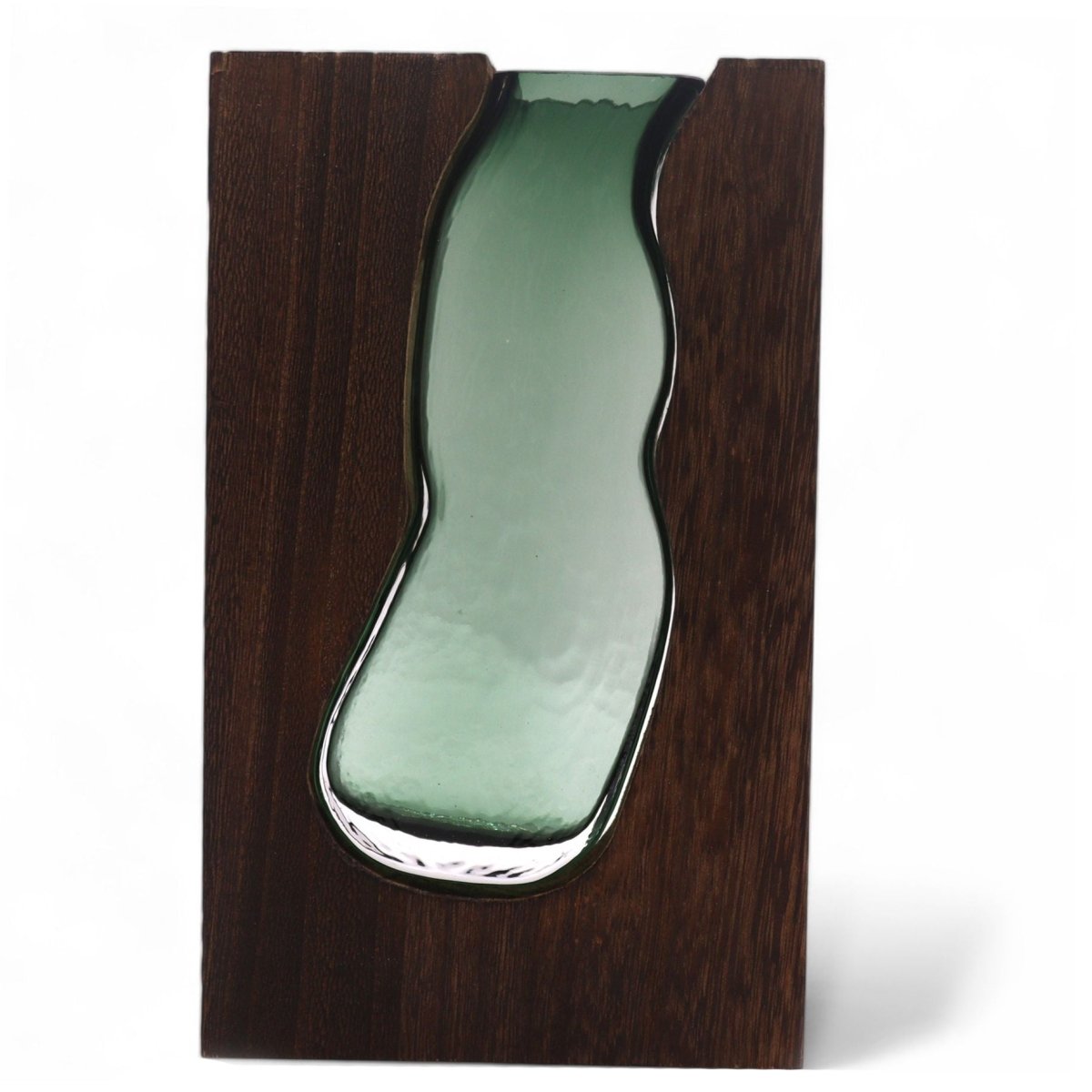 Lrg Glass Vase/Terrarium inside Dark Tung WoodGlass TerrariumsHeart Notes