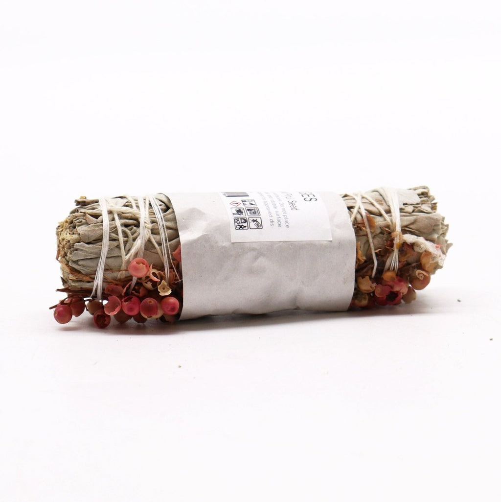 Smudge Stick - White Sage and Pirul SeedSmudge Sticks - individually wrappedHeart Notes