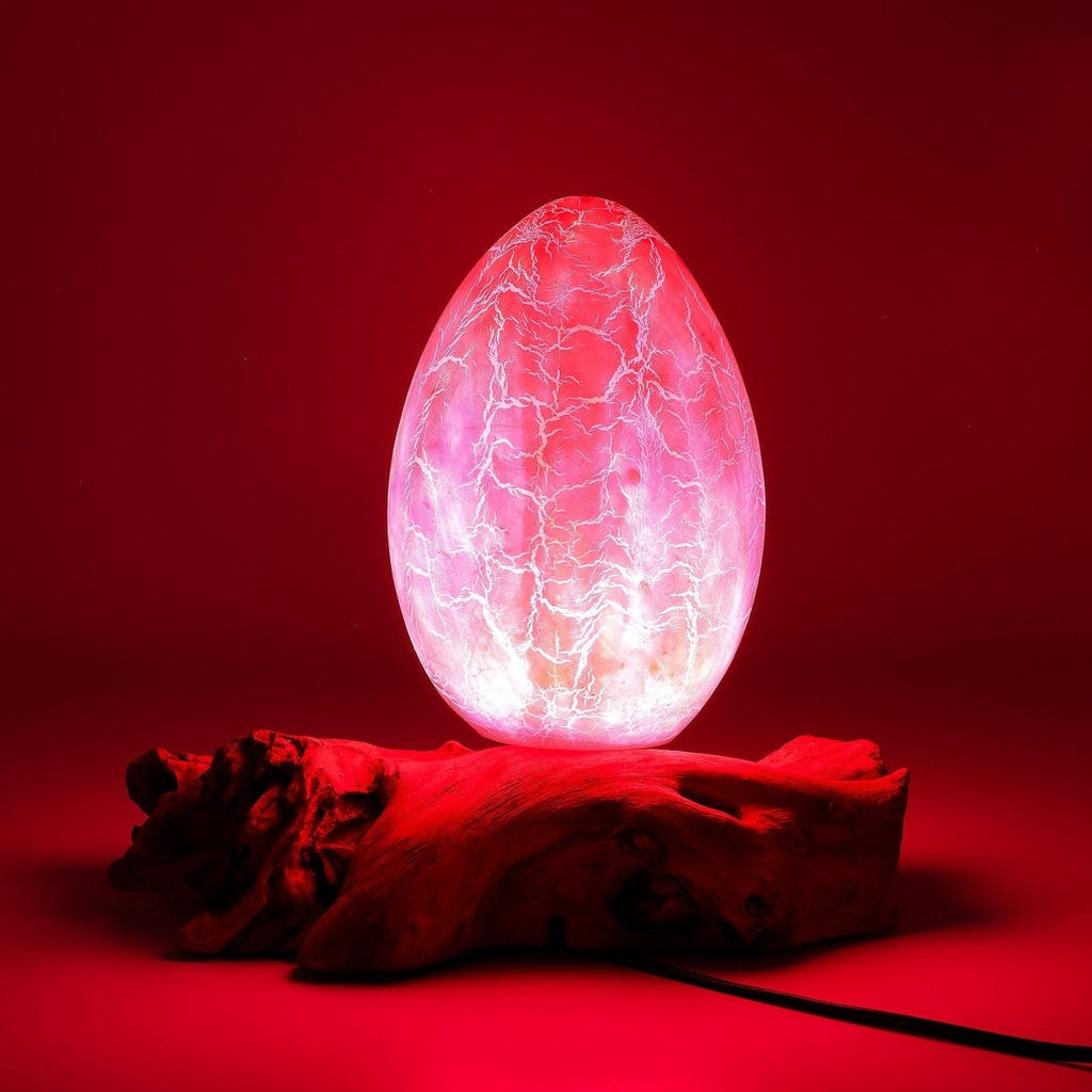 DriftGlow Lamp Crackle Fire Egg Shade - OrangeDriftGlow LampsHeart Notes
