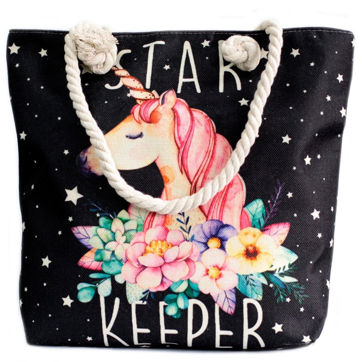 Rope Handle Bag - Star Keeper UnicornClassic Rope Handled BagsHeart Notes