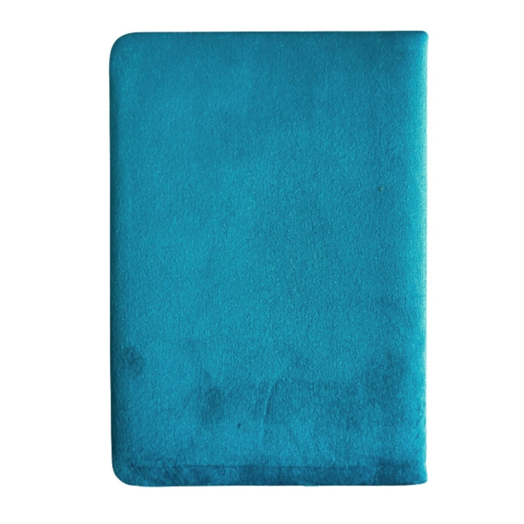 Light Blue Velvet Notebook - 80 pages - Embrace The JourneyWellness & Gratitude NotebooksHeart Notes