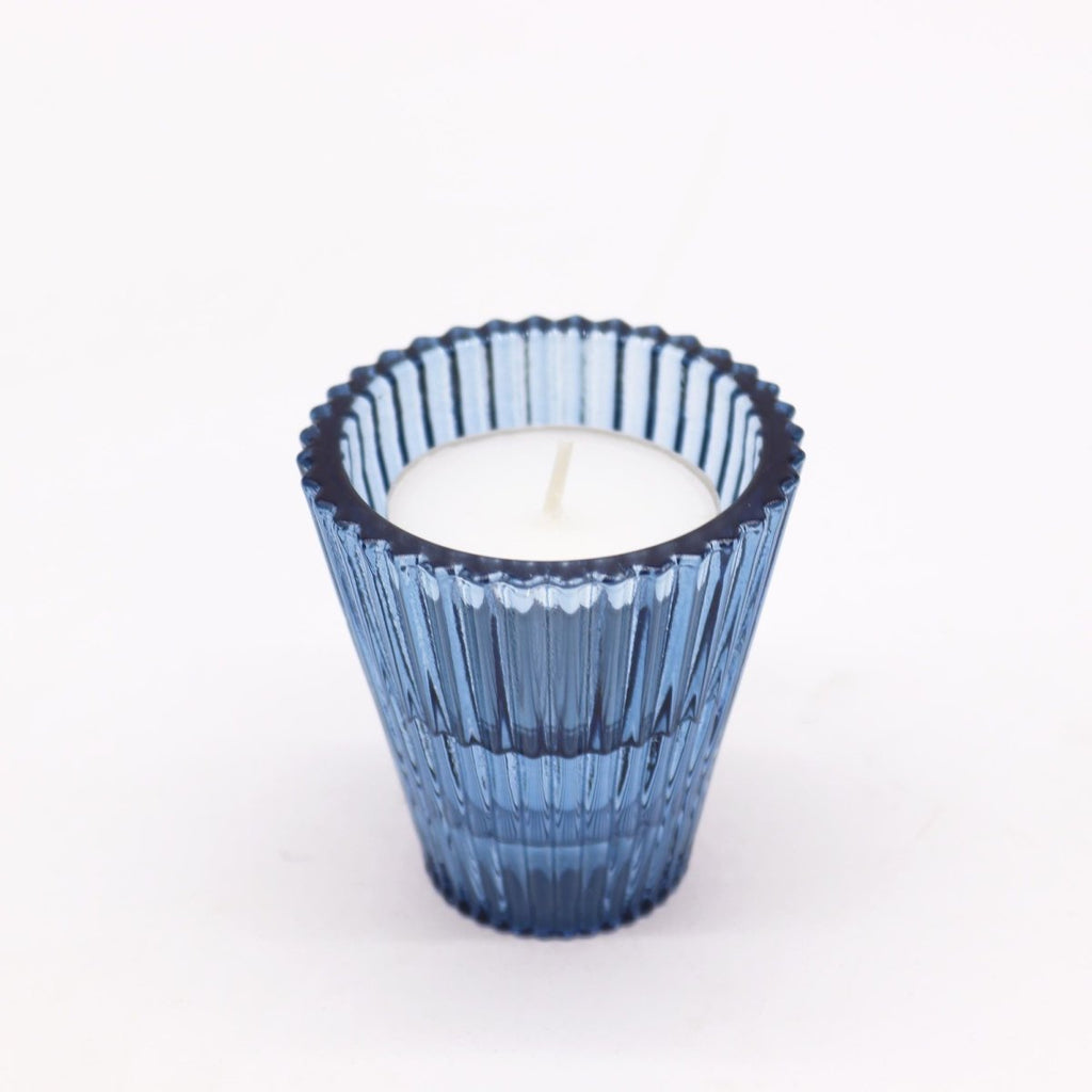 Flip Dinner Candle / Tealight Holder - Royal BlueGlass Candle Holders & JarsHeart Notes