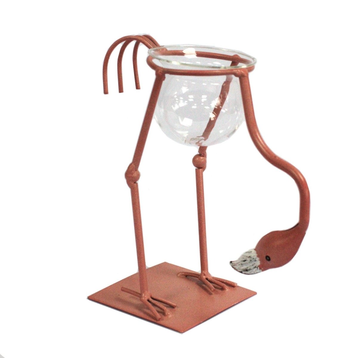 Hydroponic Home Décor - Pink Metal Flamingo Des 3Hydroponic Home DécorHeart Notes
