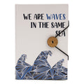 Notebook with strap - Waves in the same seaRecycled NotebooksHeart Notes