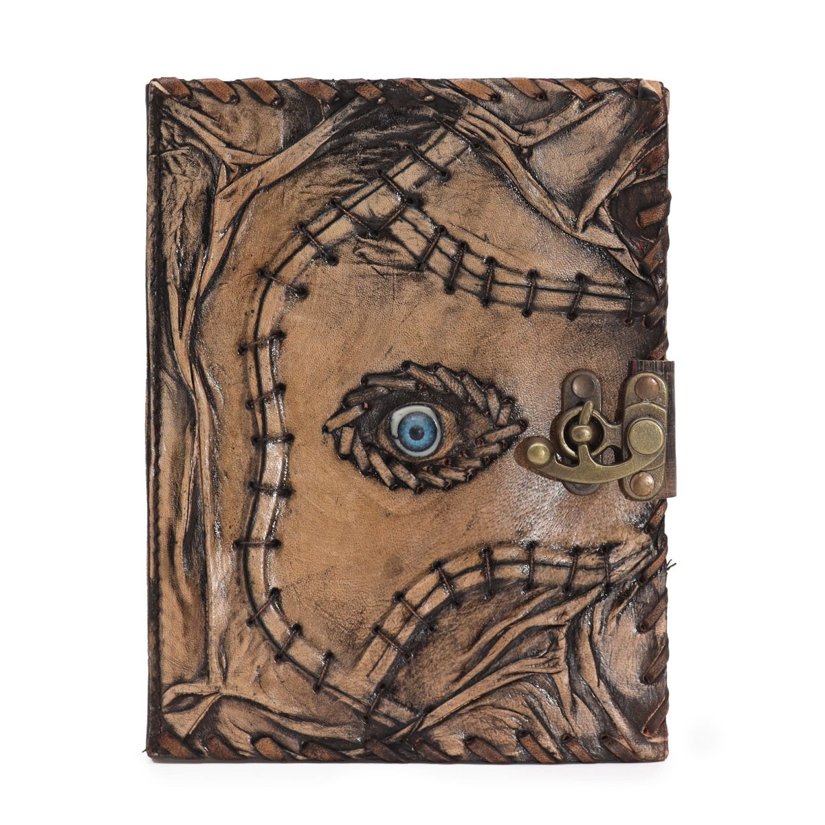 Brown Tan Book - Evil Eye Decor - 160 Deckle Edges Pages - 20x15cmLeather Notebooks – Vintage Style JournalsHeart Notes
