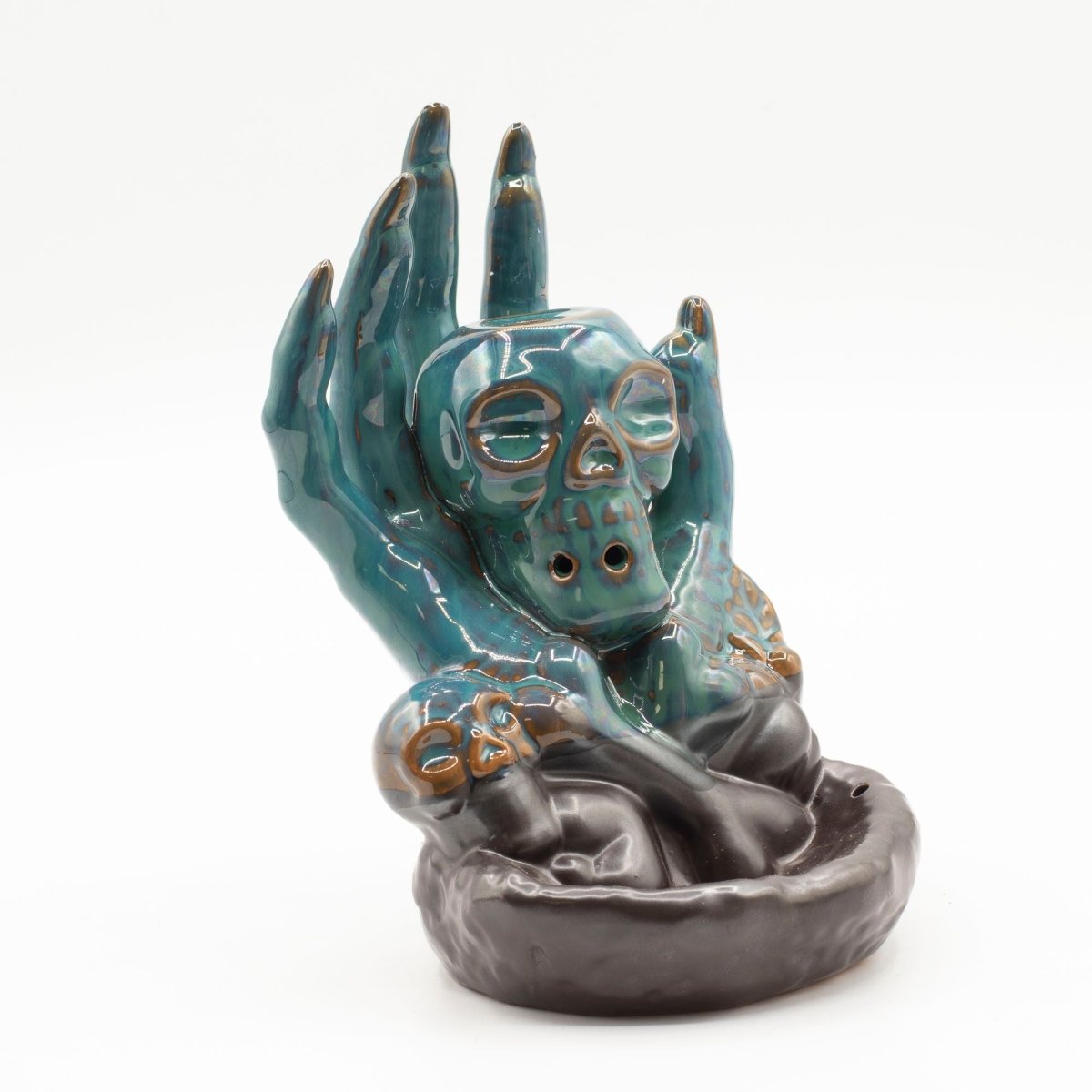 Backflow Incense Burner - Skull in HandBackflow Incense BurnerHeart Notes