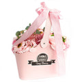 Basket Soap Flower Bouquet - PinkSoap Flower BouquetsHeart Notes