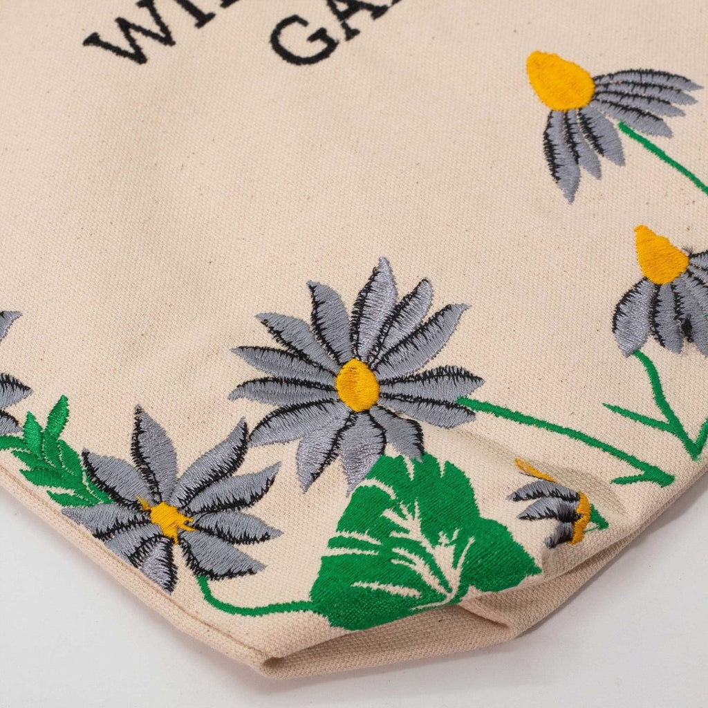 Agnes + Cat Wildflower Garden Tote Bag - Purple FlowersAgnes + Cat Embroidered Cotton BagsHeart Notes