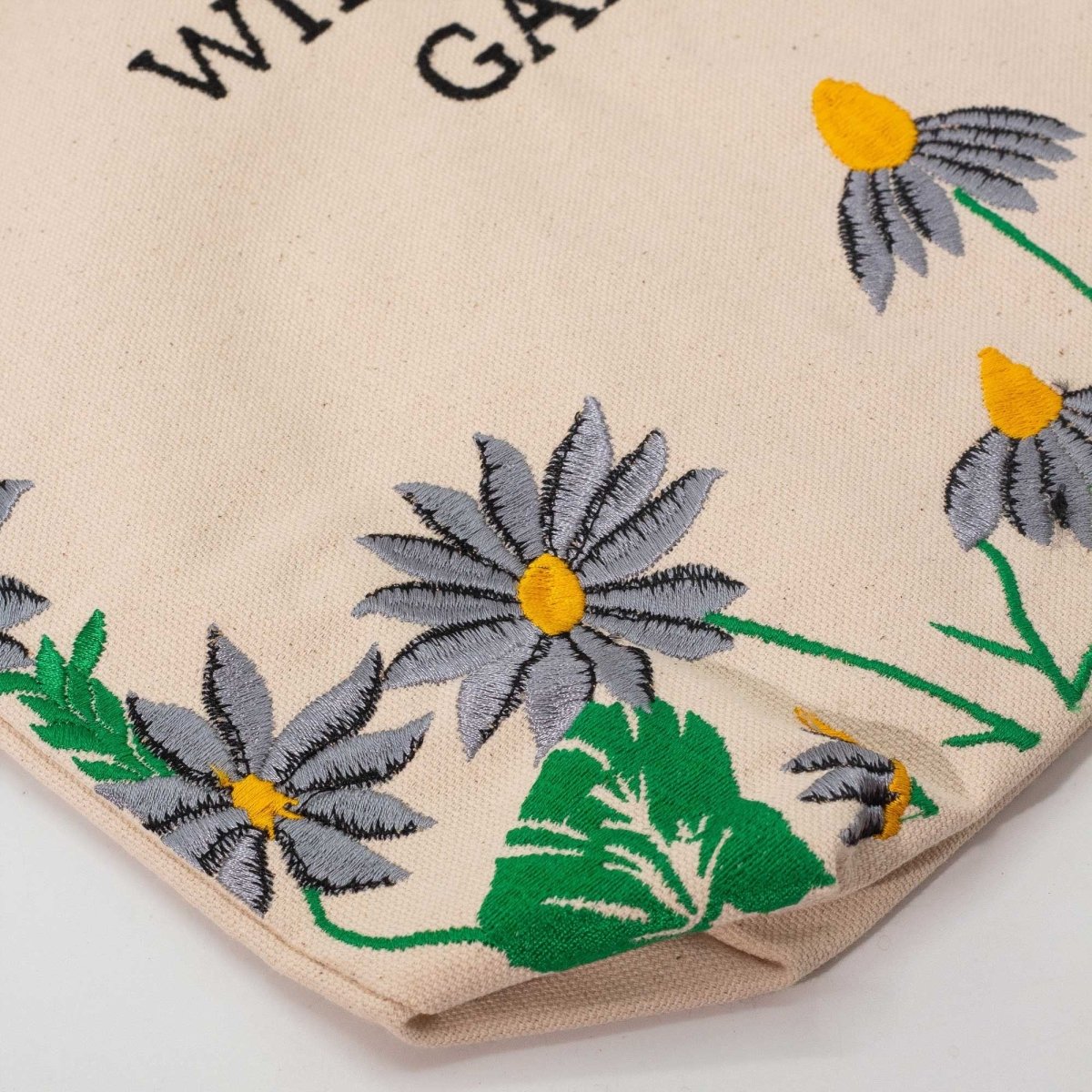 Agnes + Cat Wildflower Garden Tote Bag - Purple FlowersAgnes + Cat Embroidered Cotton BagsHeart Notes