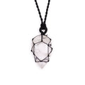 Laced Gemstone Teardrop Pendant - Rock QuartzLaced Gemstone PendantsHeart Notes