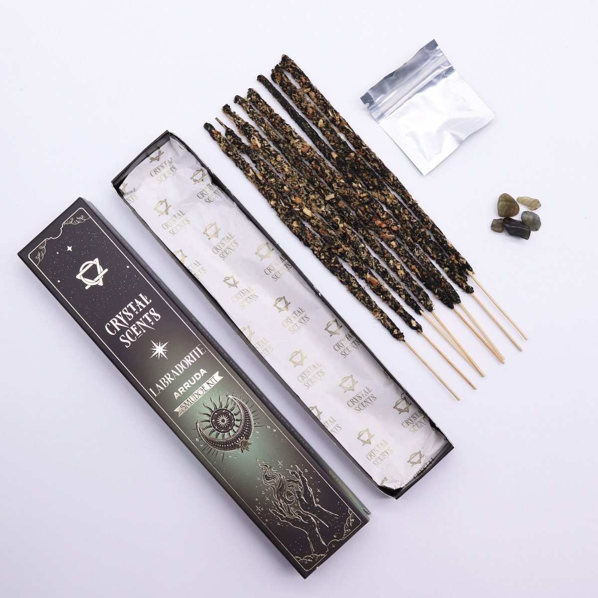 Labradorite Crystal Scents Smudge Incense - ArrudaCrystal Scents Smudge IncenseHeart Notes