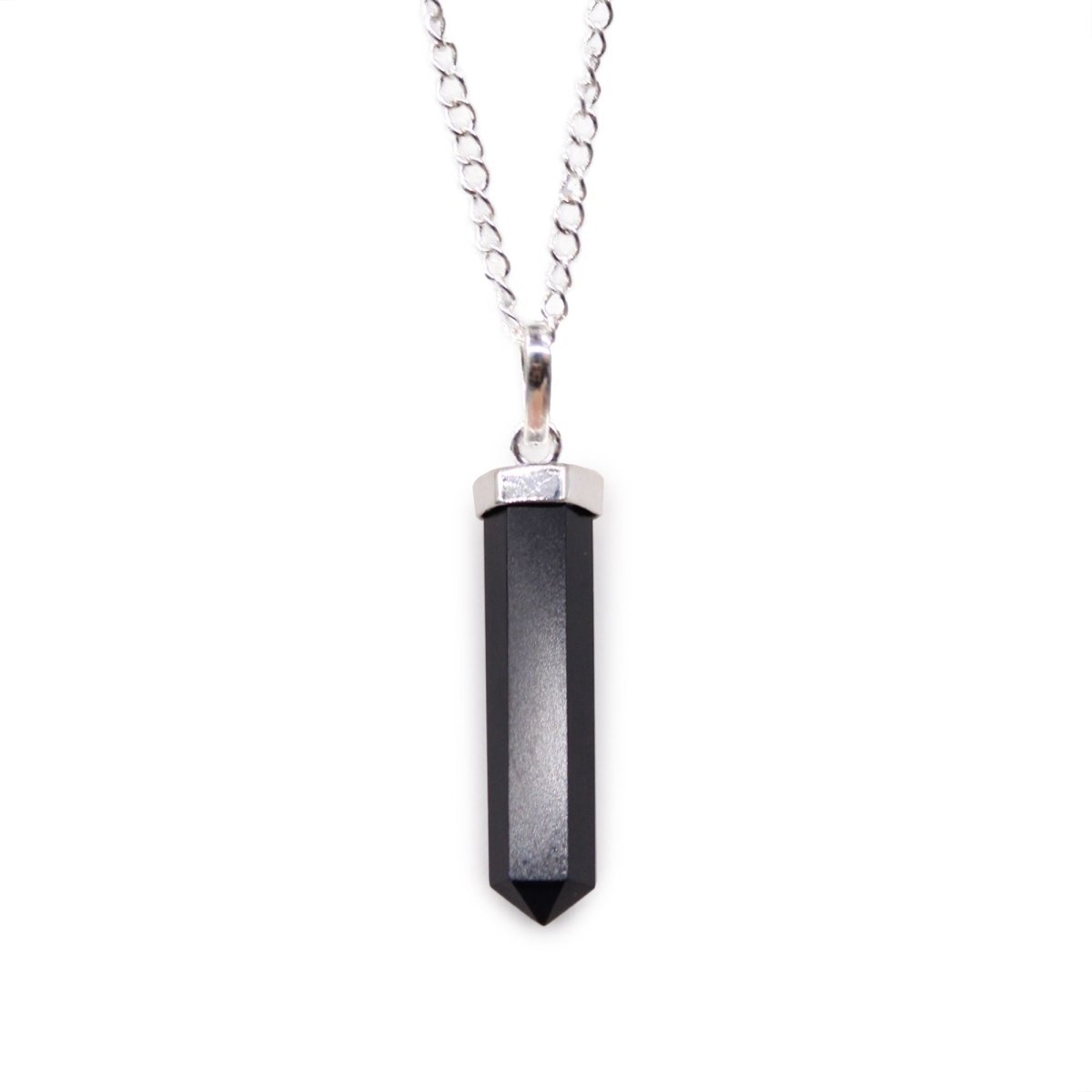 Gemstone Classic Point Pendant - Black AgateGemstone Pendant JewelleryHeart Notes