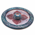 Soapstone Disc Incense Holder - Four Petal (cone & incense holder)Soapstone Incense HoldersHeart Notes
