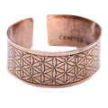 Copper Tibetan Bracelet - Flower of LifeTibetan Mantra BraceletHeart Notes