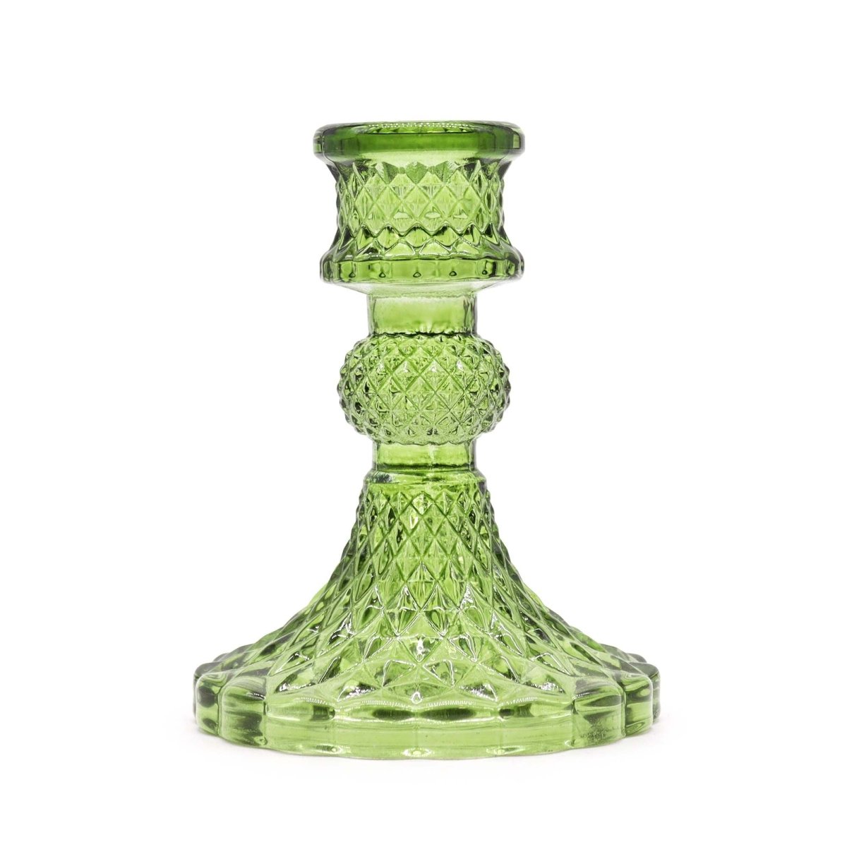 Vintage Dinner Candle Holder - Garden JadeGlass Candle Holders & JarsHeart Notes