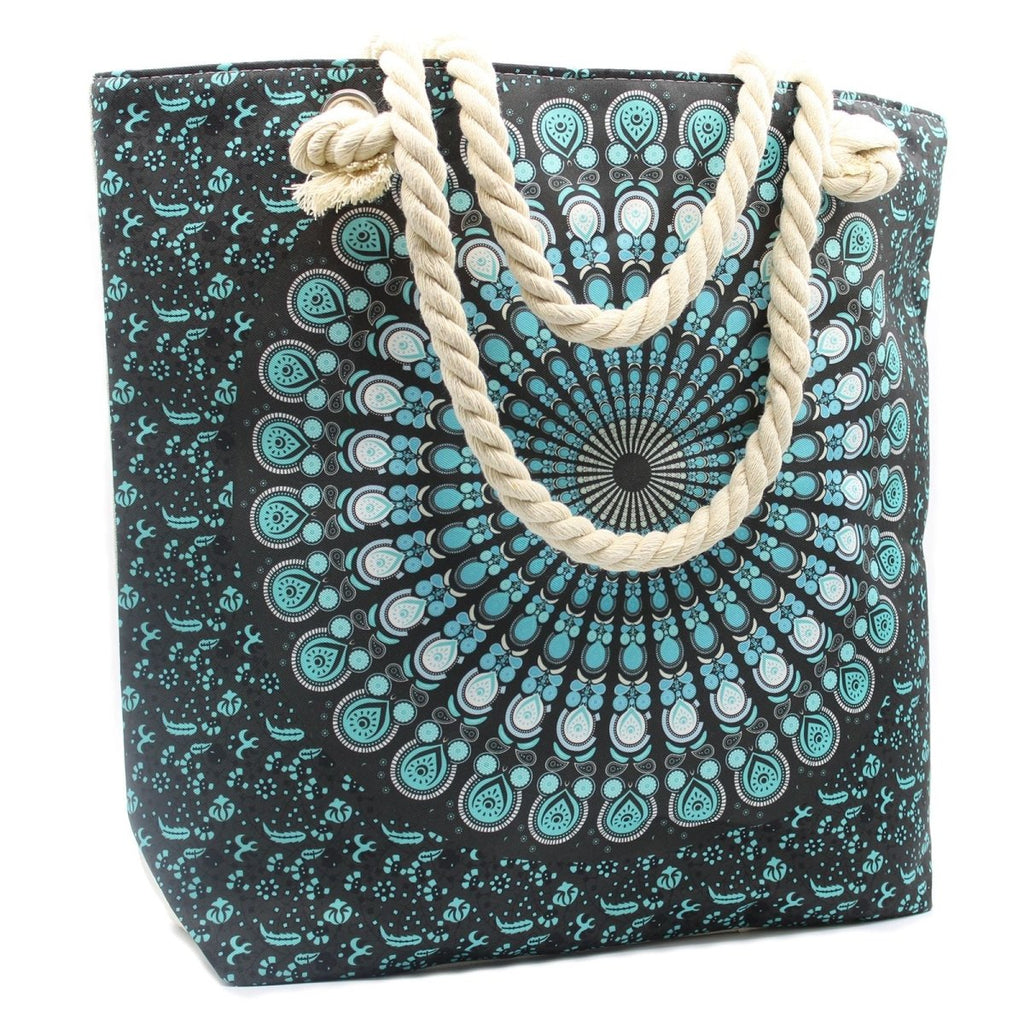 Rope Handle Mandela Bag - Deep BlueRope Handle Mandala BagHeart Notes