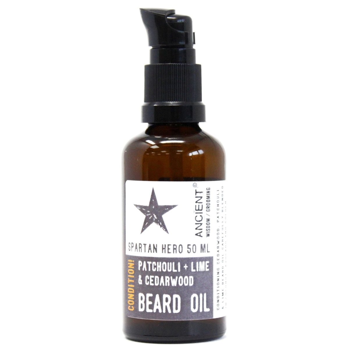 50ml Beard Oil - Spartan Hero - Condition!Pure and Natural Beard Oils - 50mlHeart Notes
