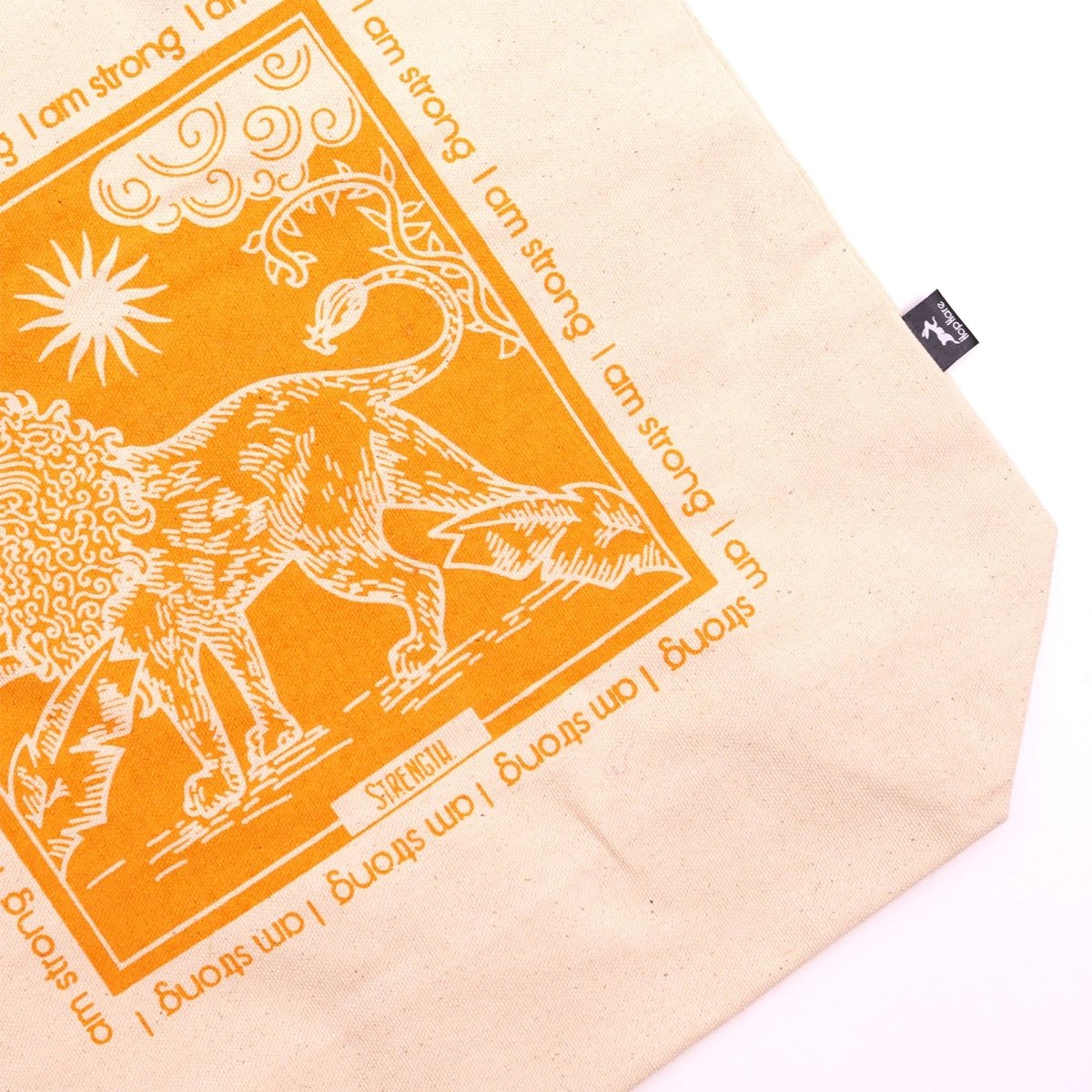 Hop Hare Tote Bag - I am StrongHop Hare Tarot Cotton BagsHeart Notes