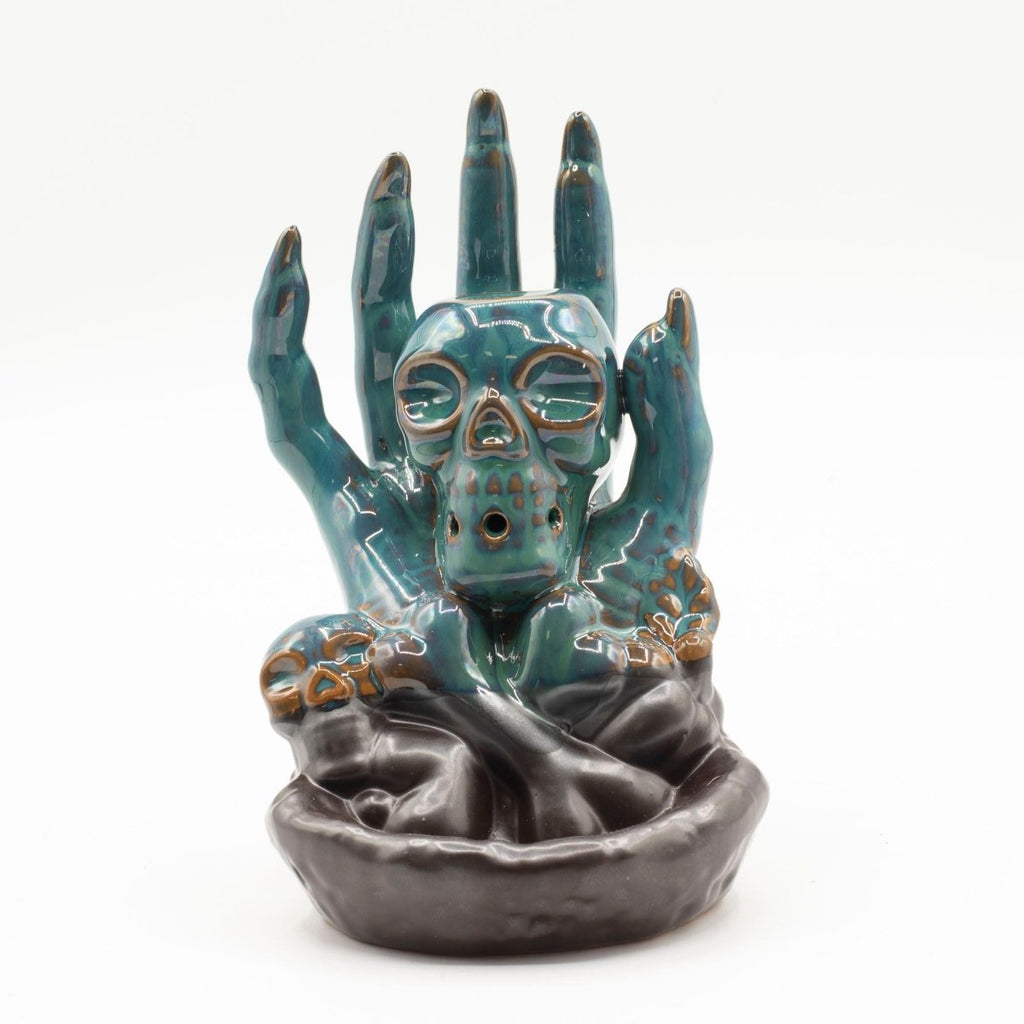 Backflow Incense Burner - Skull in HandBackflow Incense BurnerHeart Notes
