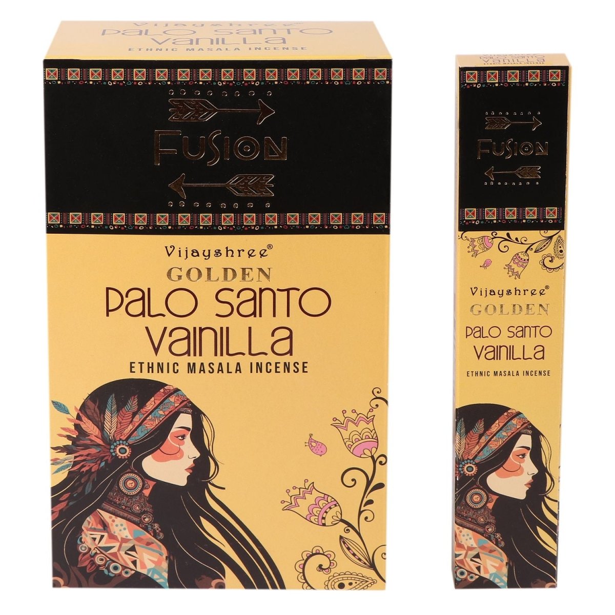 15g Golden Palo Santo and VanillaGolden Fusion Palo Santo Incense SticksHeart Notes