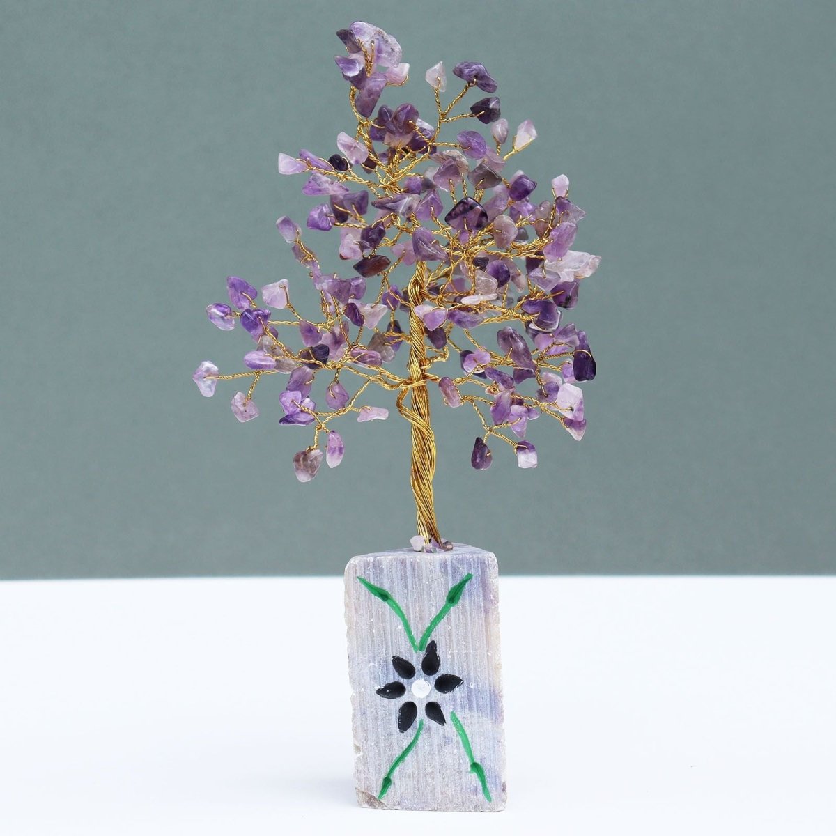 Amethyst - 160 StoneIndian Gemstone TreesHeart Notes