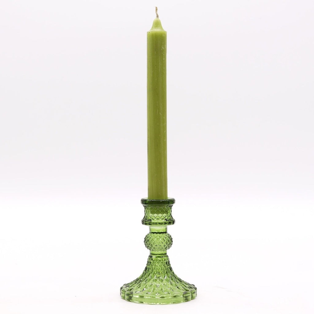 Vintage Dinner Candle Holder - Garden JadeGlass Candle Holders & JarsHeart Notes