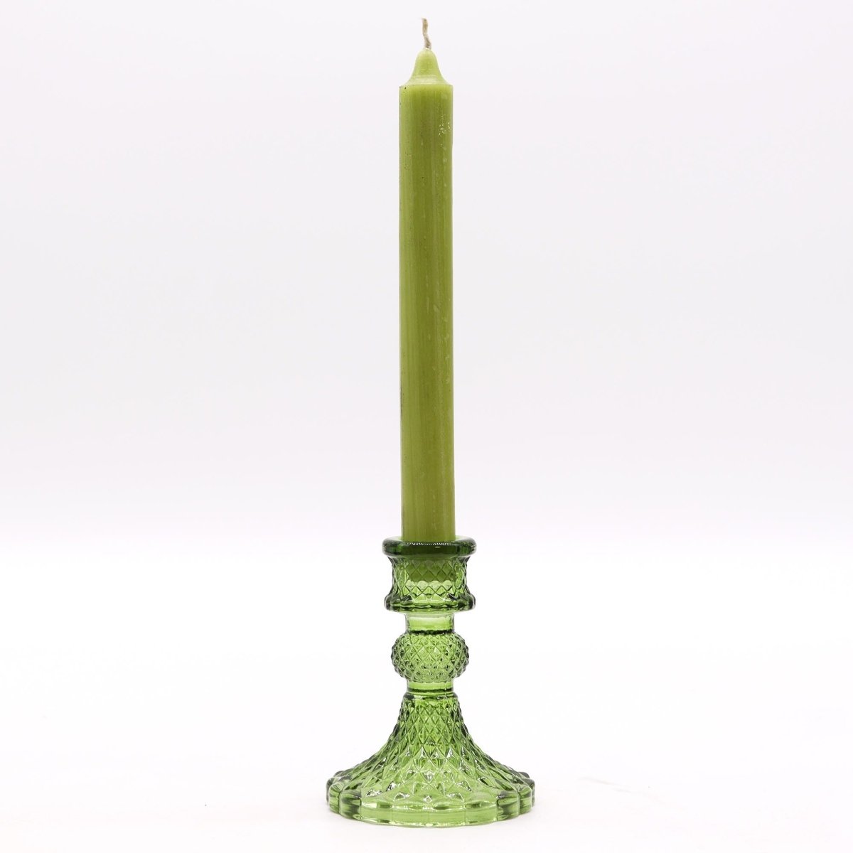 Vintage Dinner Candle Holder - Garden JadeGlass Candle Holders & JarsHeart Notes