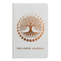 White Wellness Journal - 120 pages - Rose Gold Tree of LifeWellness & Gratitude NotebooksHeart Notes