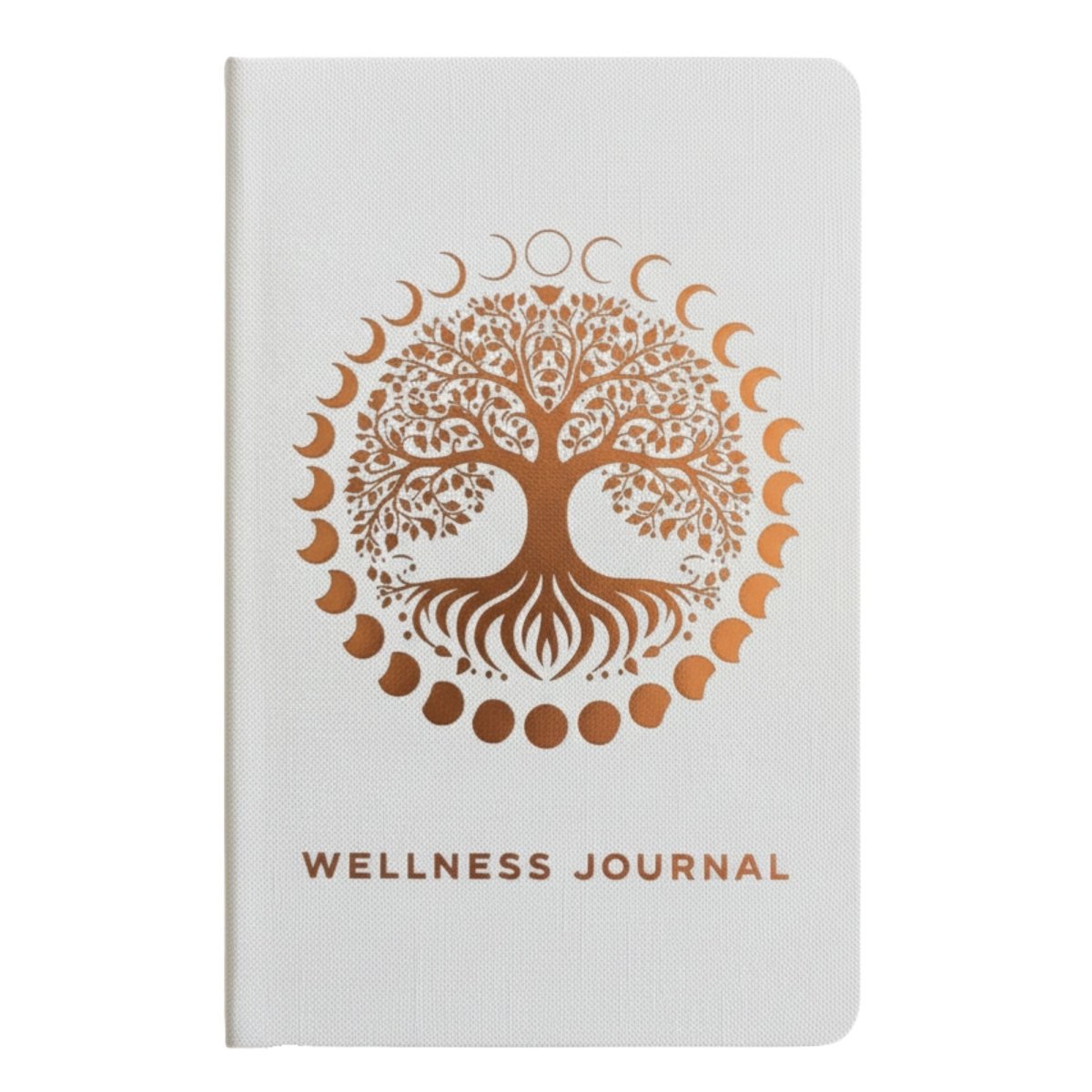 White Wellness Journal - 120 pages - Rose Gold Tree of LifeWellness & Gratitude NotebooksHeart Notes