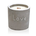 Med Pot - Love - Purple Fig & CasisConcrete Wooden Wick CandleHeart Notes