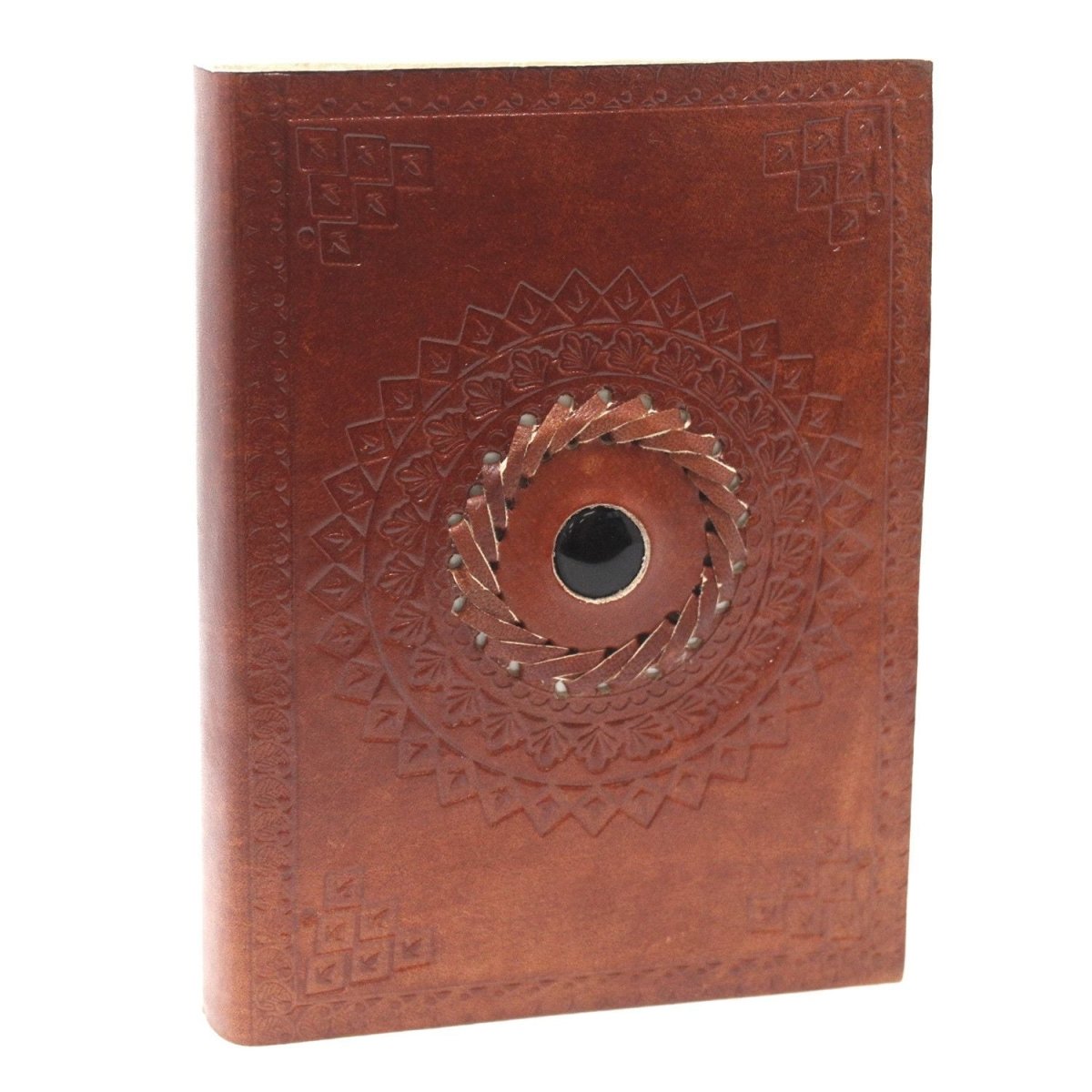 Leather Black Onyx Notebook (7x5")Leather Notebooks – Vintage Style JournalsHeart Notes