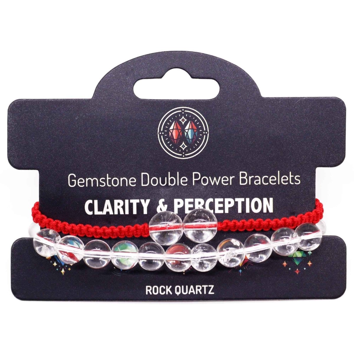 Gemstone Double Power Bracelets - Rock QuartzGemstone Double Power BraceletsHeart Notes