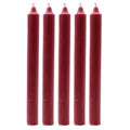 Solid Colour Dinner Candles - Rustic Burgundy - Pack of 5Pack Of 5 - Solid Colour Dinner CandlesHeart Notes