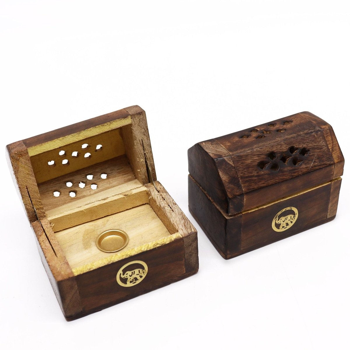 Mini Incense Cone Smoke Box - Mango WoodIncense HoldersHeart Notes