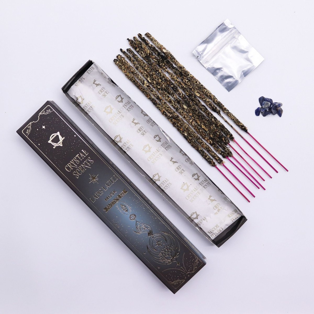 Lapis Crystal Scents Smudge Incense - MuskCrystal Scents Smudge IncenseHeart Notes