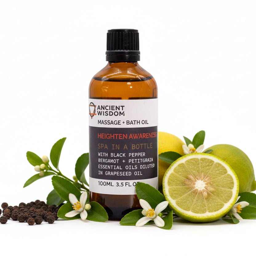 Heighten Awareness Massage Oil - 100ml100 ML Bottle Massage OilsHeart Notes