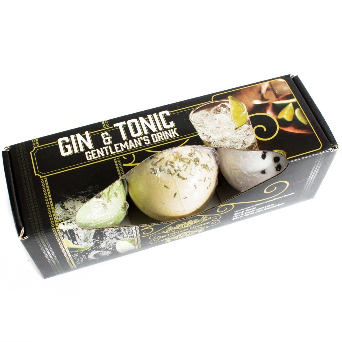 Set of Three Gin & Tonic Bath BombsCocktail Bath BombsHeart Notes