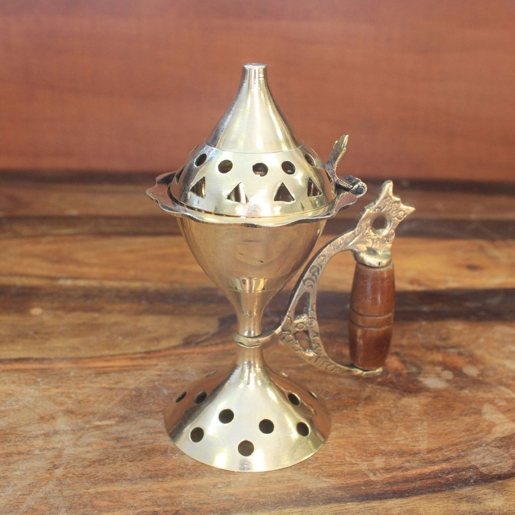 Cone Burner with HandleTraditional Brass Incense BurnersHeart Notes