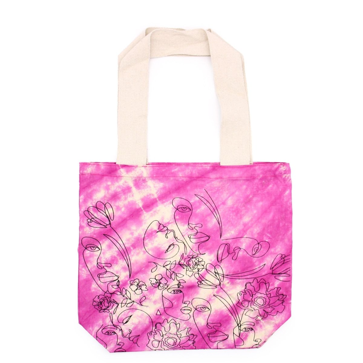 Tye - Dye Cotton Bag (6oz) - 38x42x12cm - Pretty Face - Magento - Natural HandleTie - Dye Cotton BagsHeart Notes