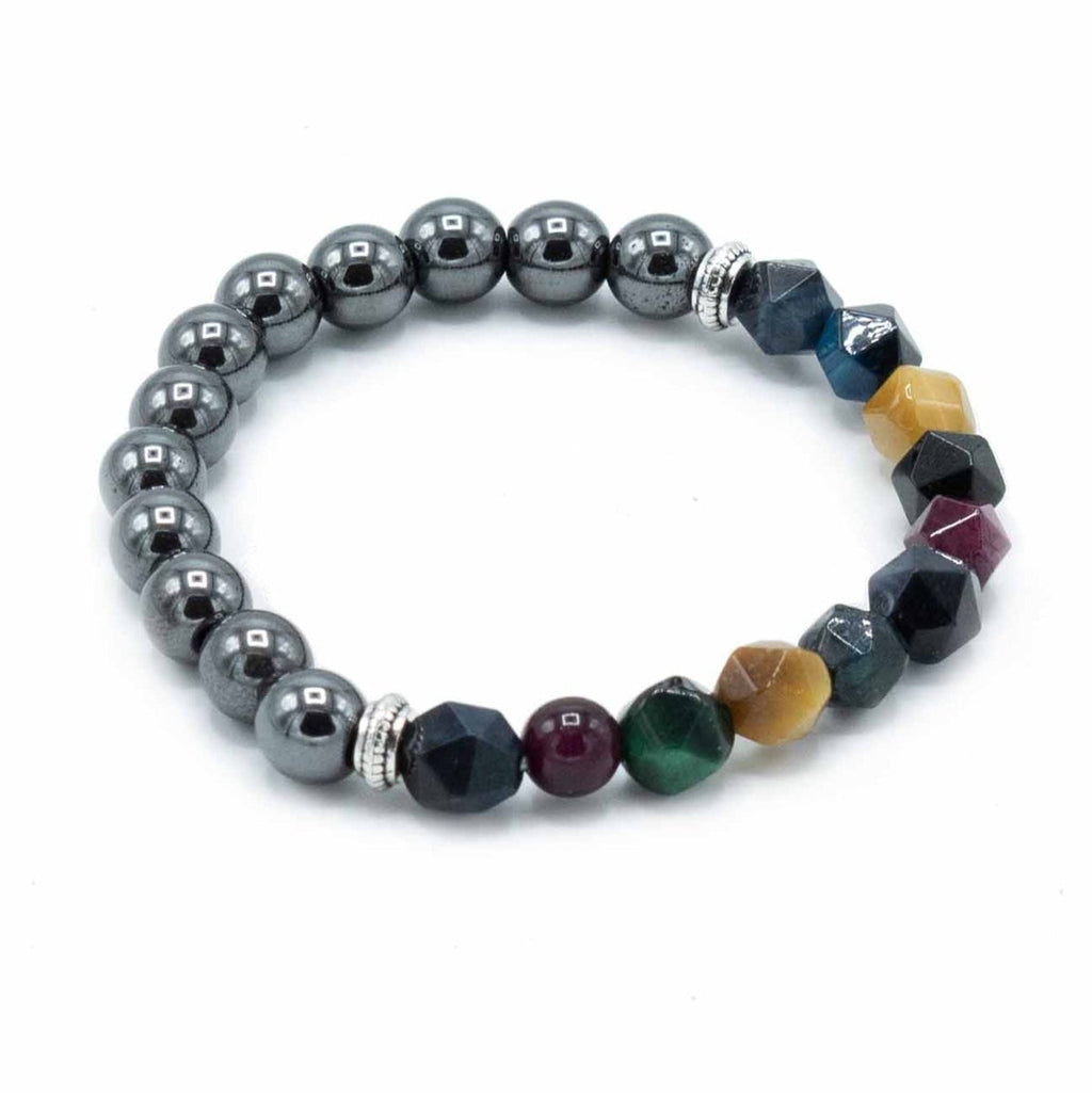 Faceted Gemstone Bracelet - Magnetic RainbowFaceted Gemstone BraceletsHeart Notes