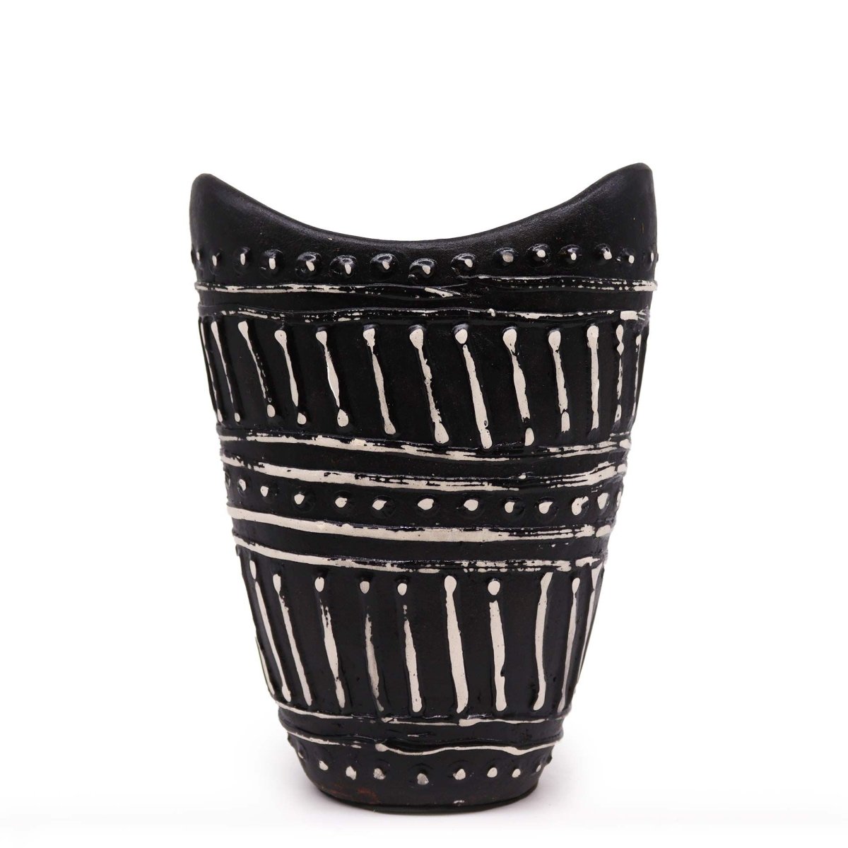 Swirls Shaped Vase - ChocolateBalinese Ceramic VasesHeart Notes