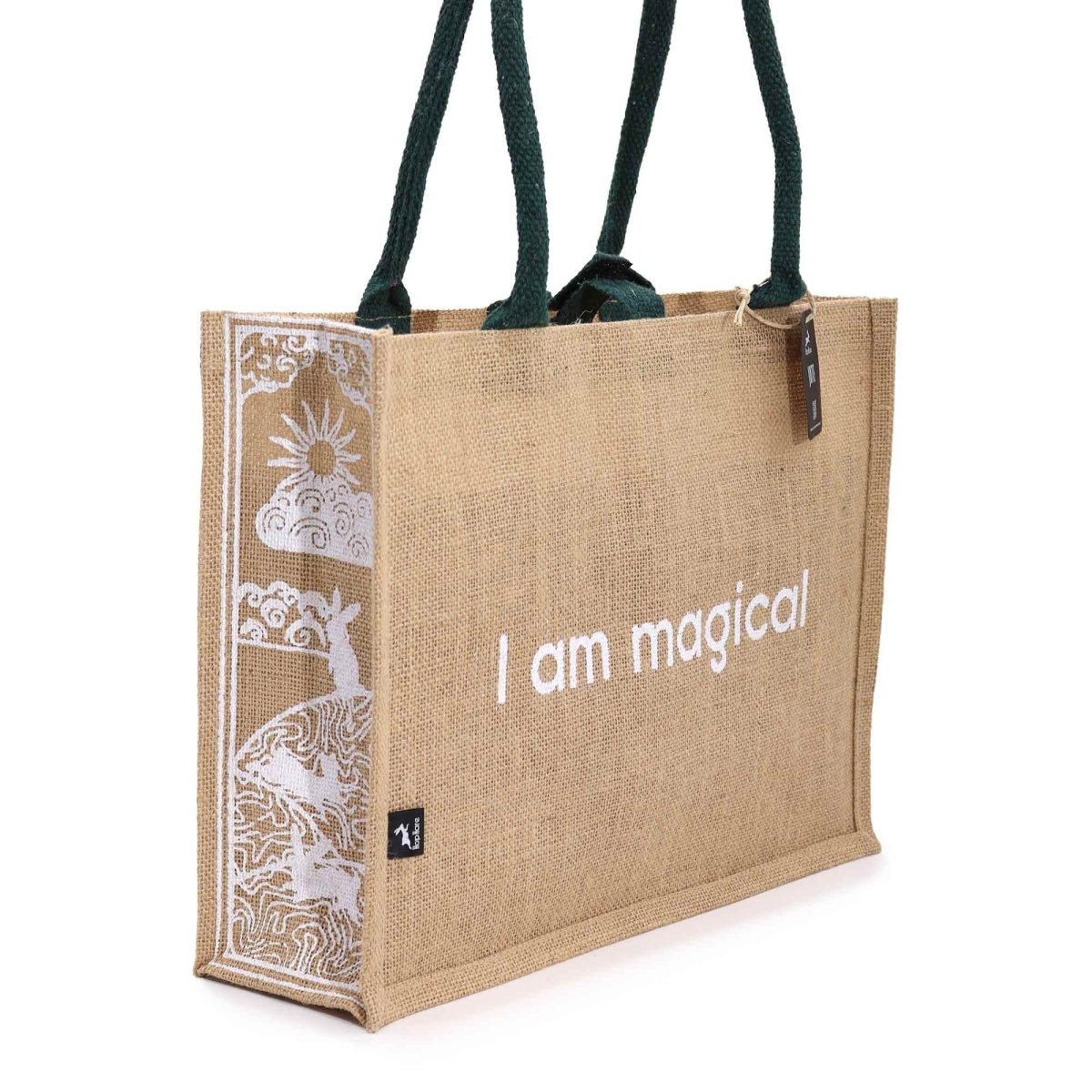 Hop Hare Jute Big Bag - I am MagicalHop Hare Jute BagHeart Notes
