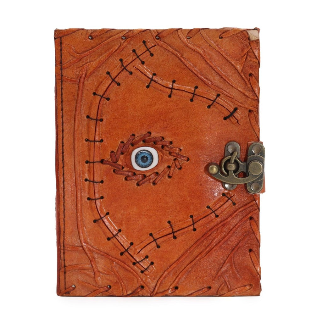 Light Brown Tan Book - Evil Eye Decor - 160 Deckle Edges Pages - 20x15cmLeather Notebooks – Vintage Style JournalsHeart Notes