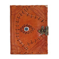 Light Brown Tan Book - Evil Eye Decor - 160 Deckle Edges Pages - 20x15cmLeather Notebooks – Vintage Style JournalsHeart Notes