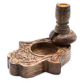 Sm Mango Wood Backflow Burner - HamsaMango Wood Backflow BurnerHeart Notes