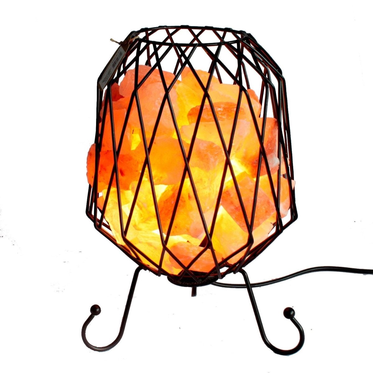 Mesh Salt Rock Brazier,Pink Salt Chunks, Cable & BulbSalt Rock Brazier SetsHeart Notes
