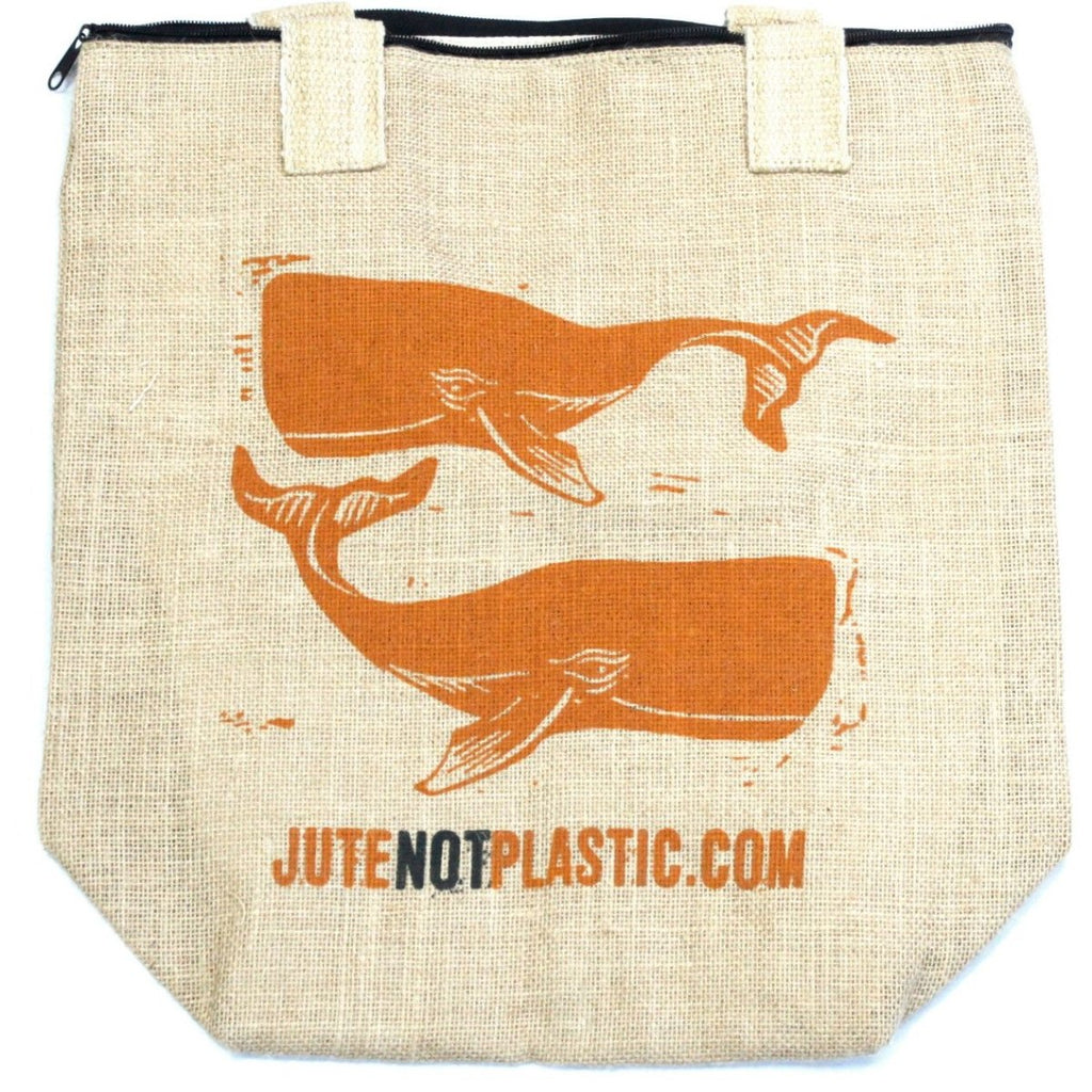 Eco Jute Bag - Two WhalesEco Jute BagsHeart Notes