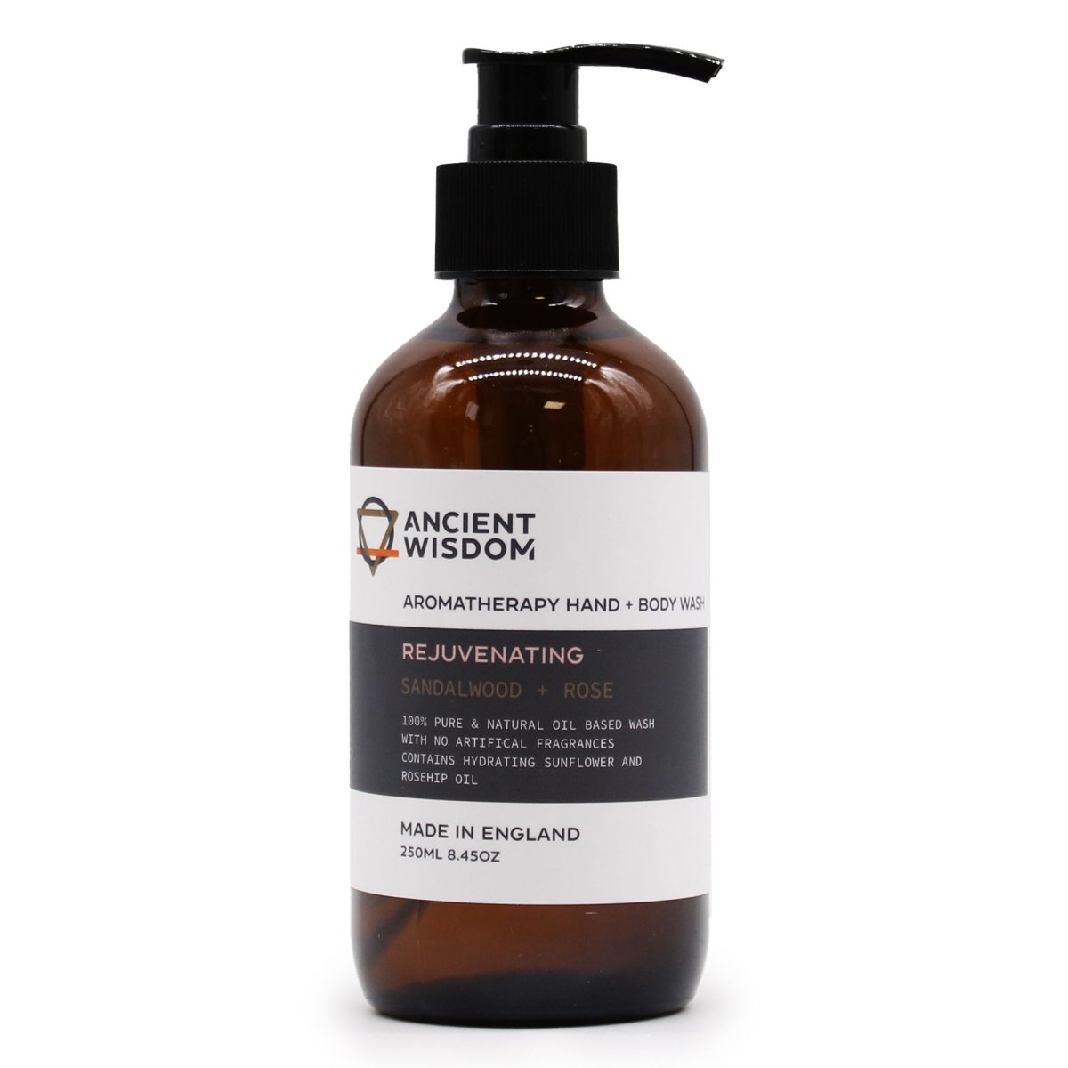 Sandalwood & Rose Hand & Body Wash 250mlAromatherapy Hand & Body WashHeart Notes